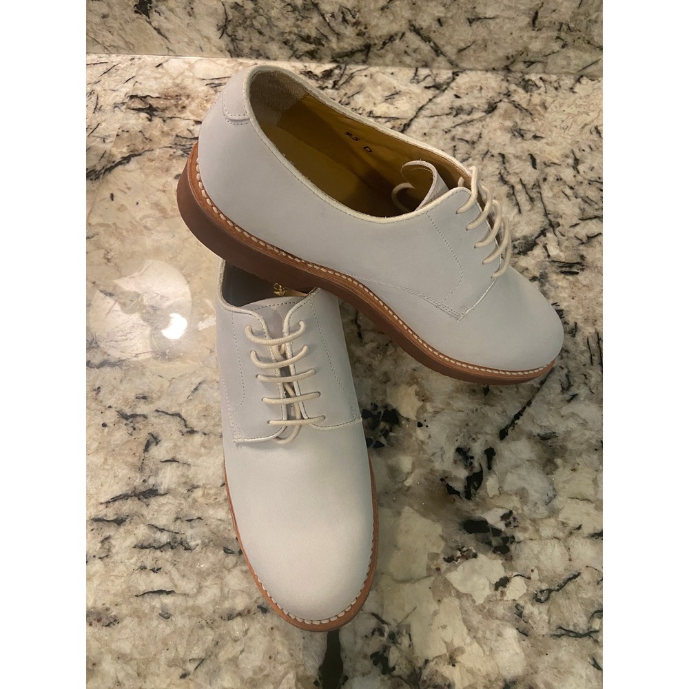 Brooks Brothers White Buck Derby Shoes 9.5 D 55109026 Preppy Classic